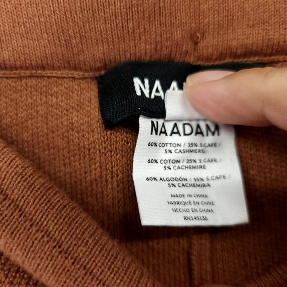 Naadam Cashmere Coffee Yarn Pant Size XXS Wide Leg Brown Soft Luxury Drawstring - Picture 12 of 13
